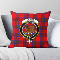 Leslie Modern Tartan Crest Pillow Cover