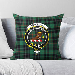 MacAulay Hunting Ancient Tartan Crest Pillow Cover