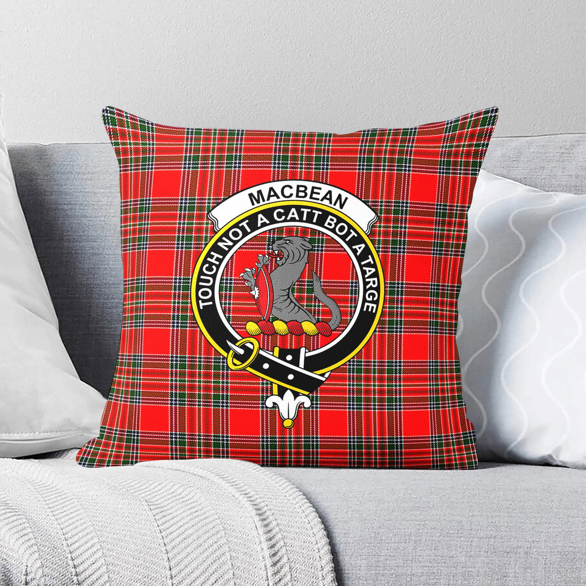 MacBean Tartan Crest Pillow Cover