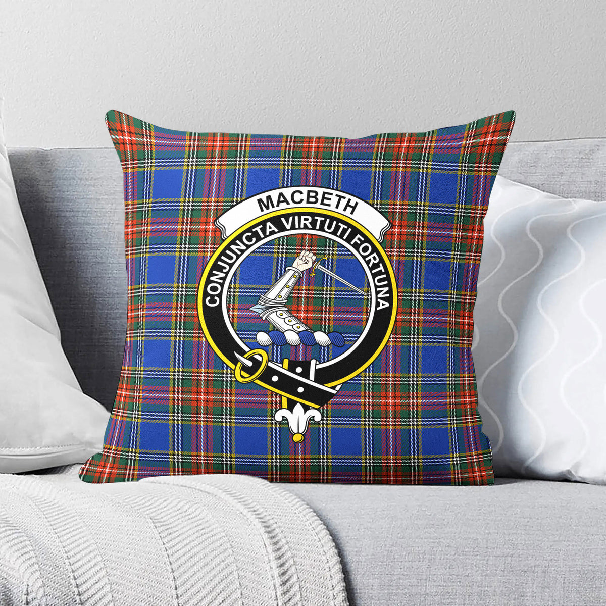 MacBeth Ancient Tartan Crest Pillow Cover