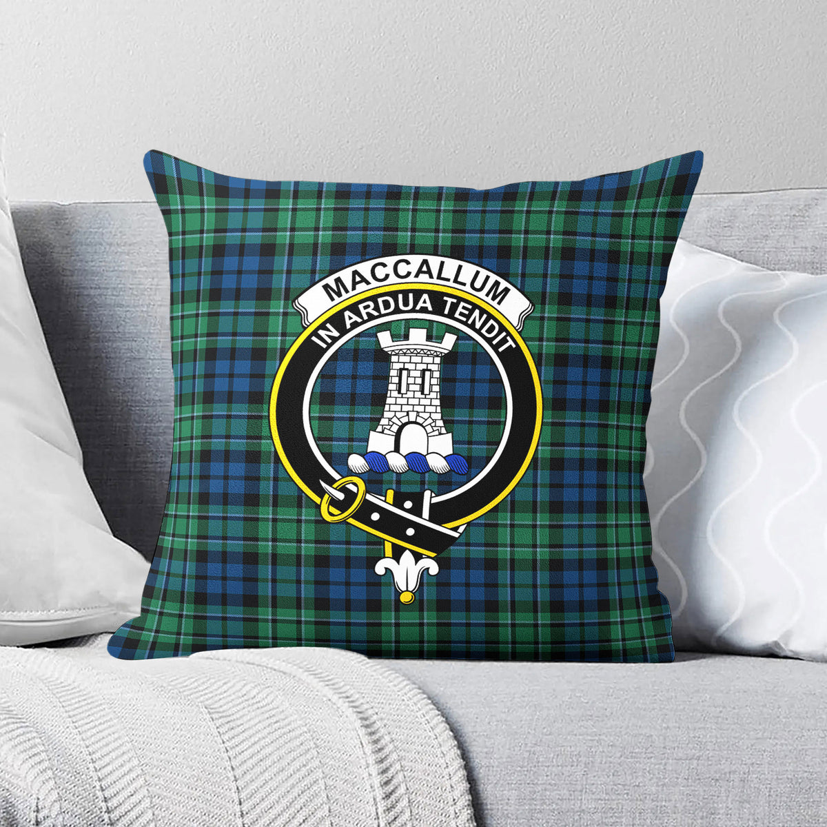 MacCallum Ancient Tartan Crest Pillow Cover