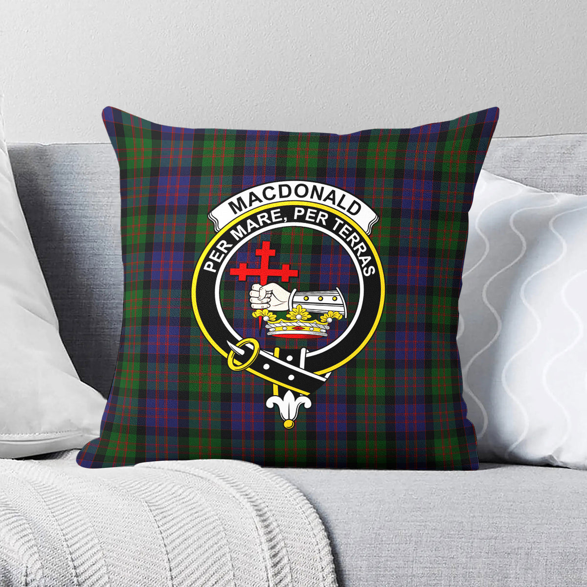 MacDonald Tartan Crest Pillow Cover