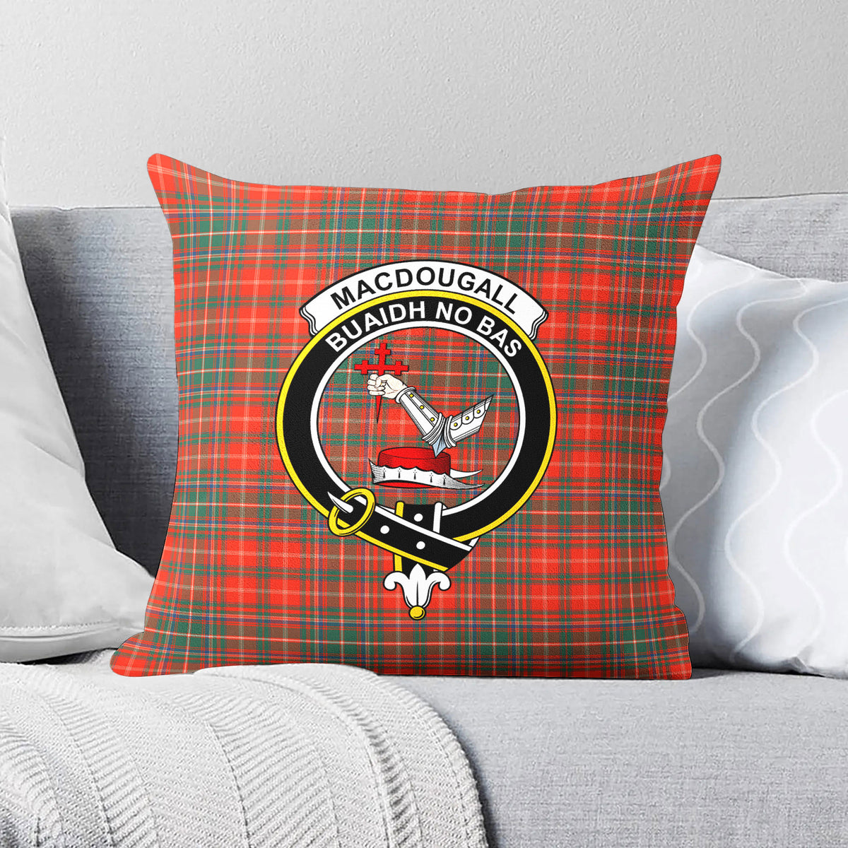 MacDougall Ancient Tartan Crest Pillow Cover