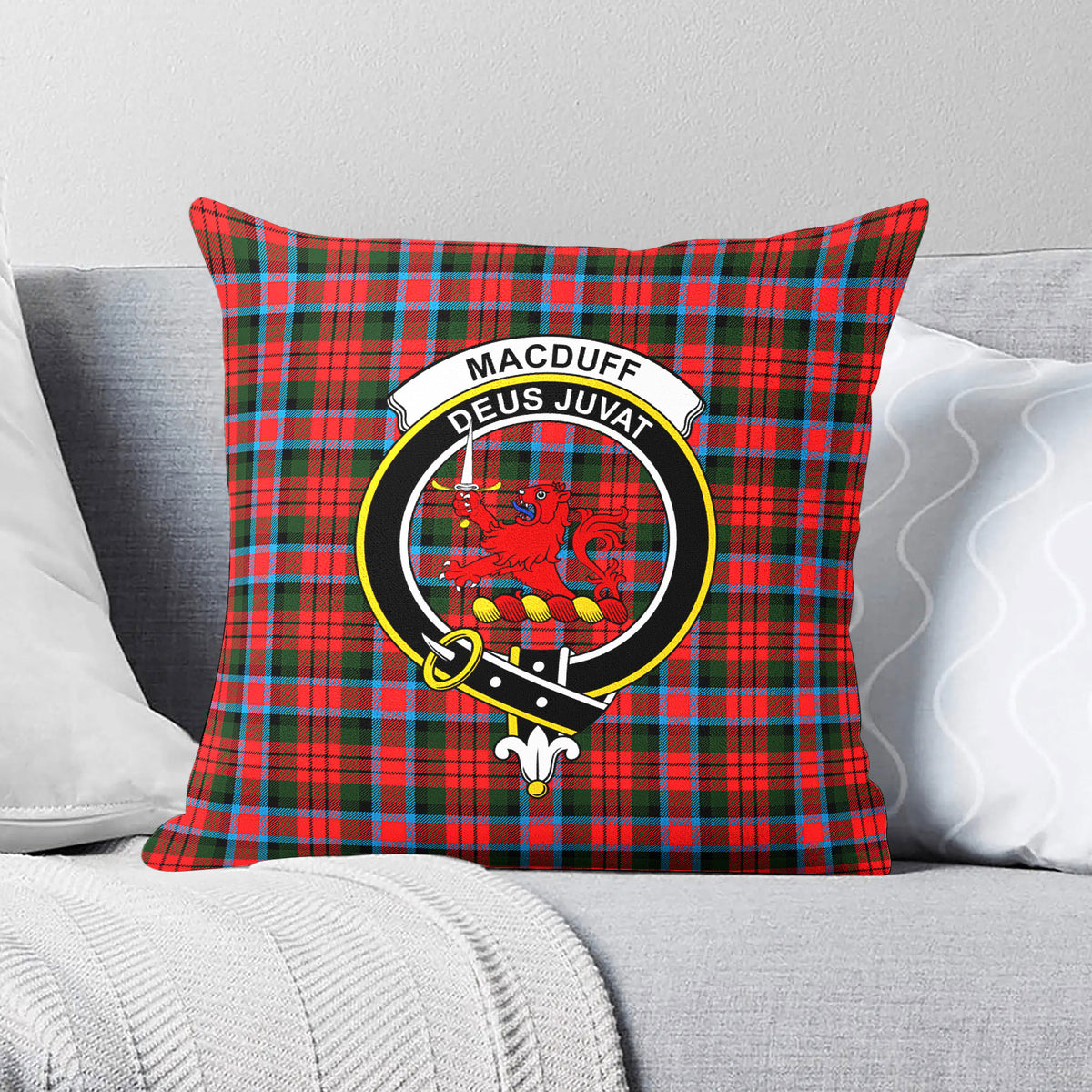 MacDuff Modern Tartan Crest Pillow Cover