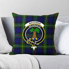 MacEwan Modern Tartan Crest Pillow Cover