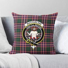 MacFarlane Hunting Modern Tartan Crest Pillow Cover