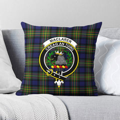 MacLaren Modern Tartan Crest Pillow Cover