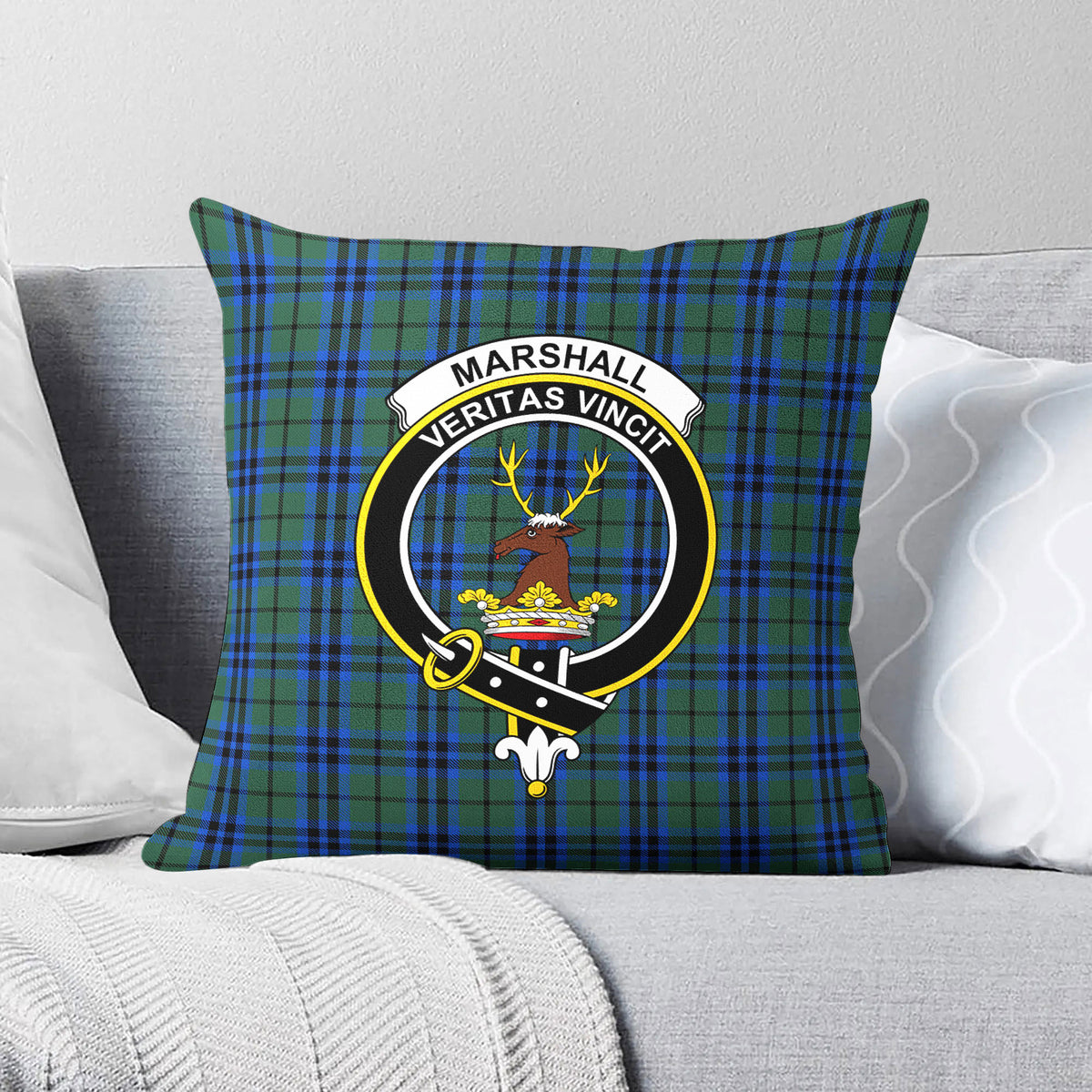 Marshall Tartan Crest Pillow Cover