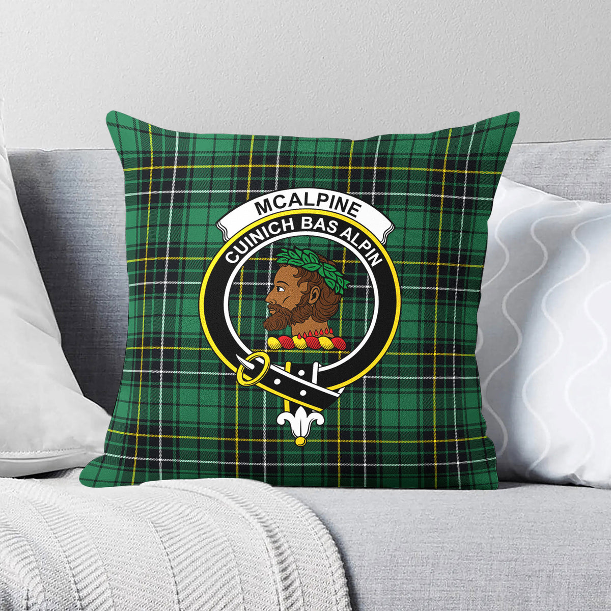 McAlpine Ancient Tartan Crest Pillow Cover