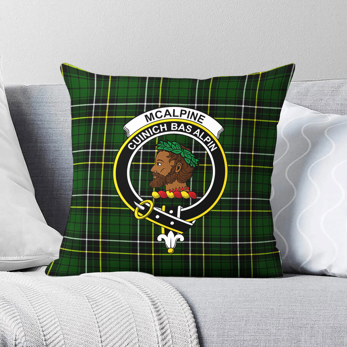 McAlpine Modern Tartan Crest Pillow Cover