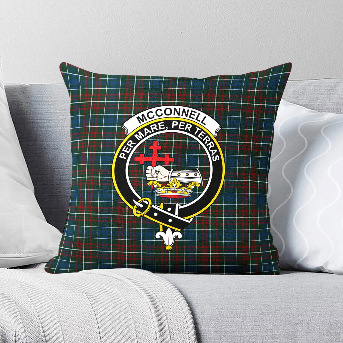 McConnell Tartan Crest Pillow Cover