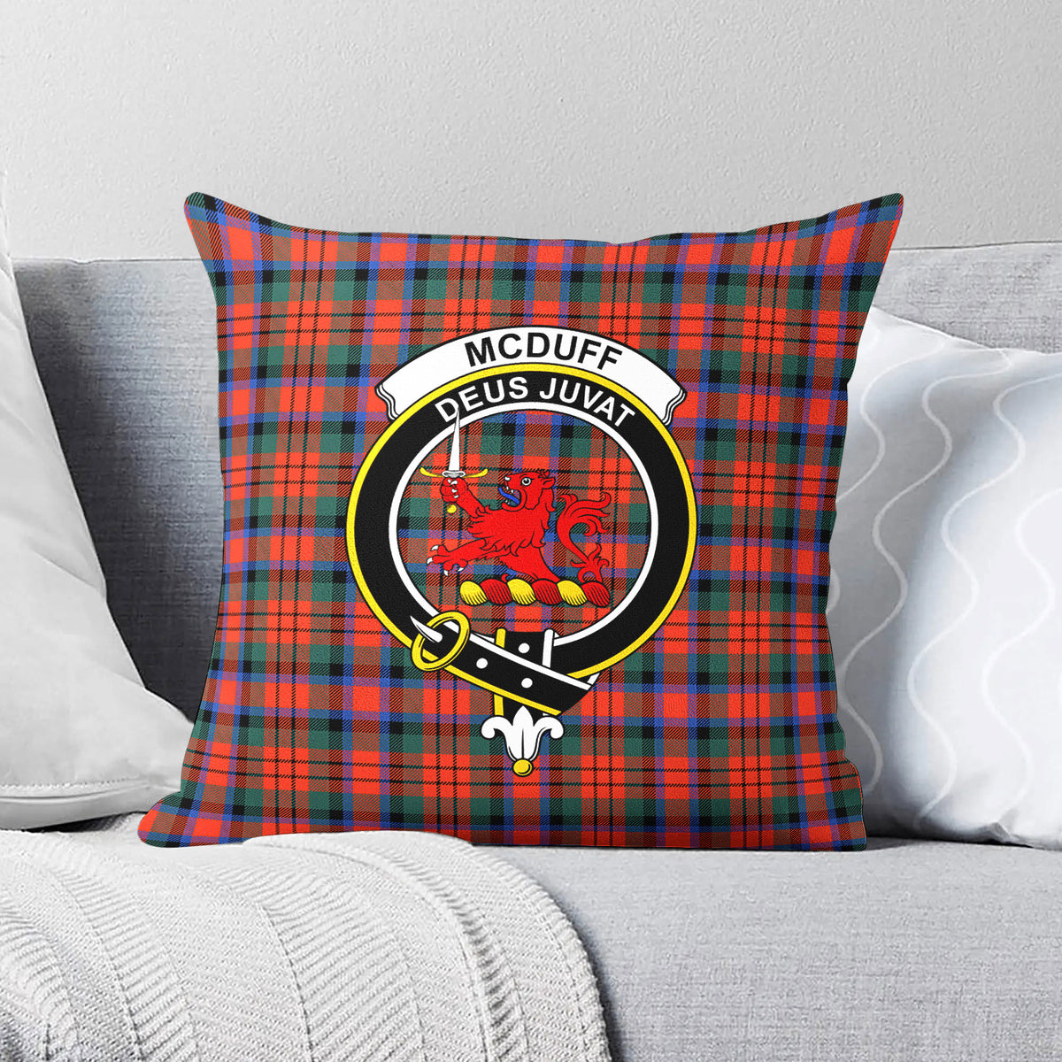 McDuff Ancient Tartan Crest Pillow Cover