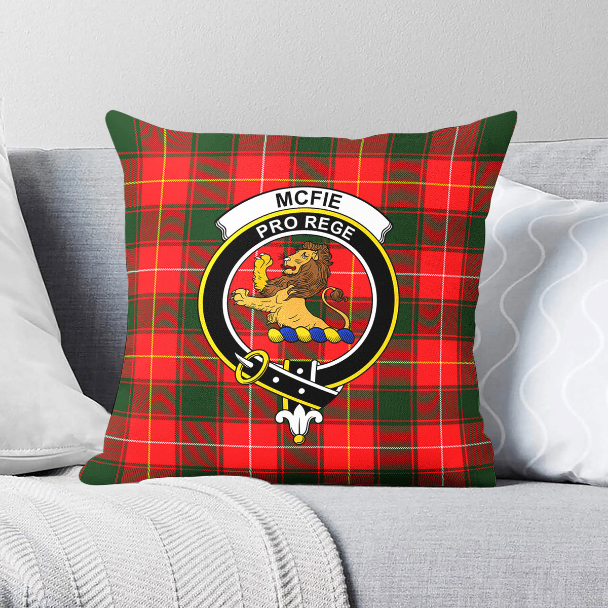 McFie Tartan Crest Pillow Cover