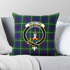 McIntyre Hunting Modern Tartan Crest Pillow Cover