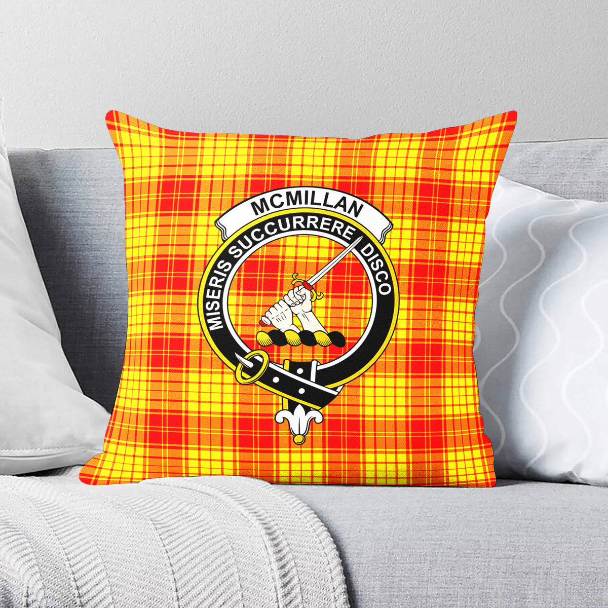 McMillan Clan Tartan Crest Pillow Cover