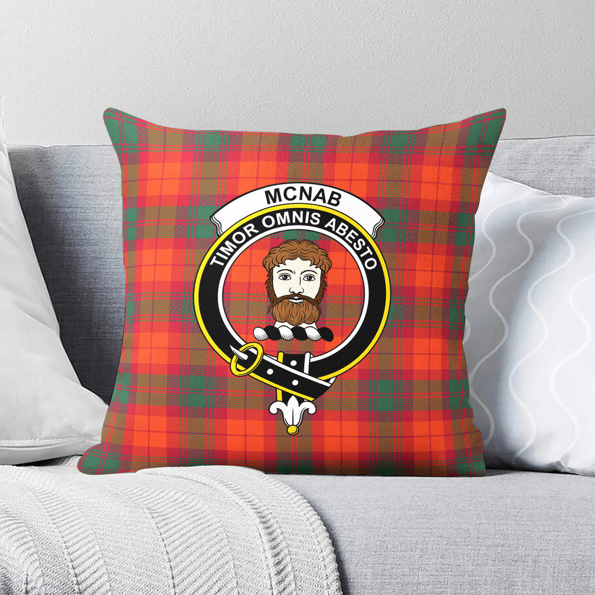 McNab Ancient Tartan Crest Pillow Cover