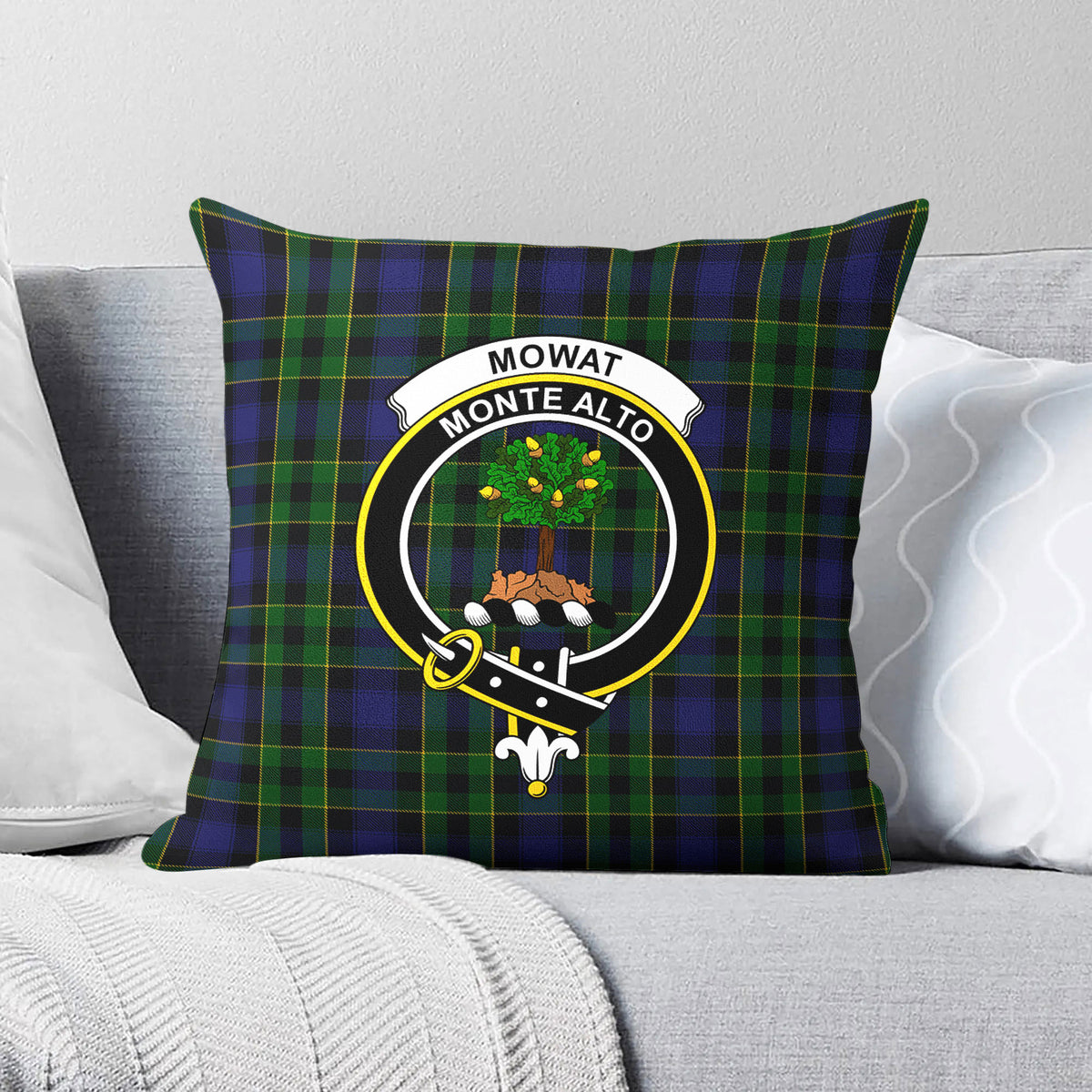 Mowat Modern Tartan Crest Pillow Cover