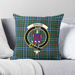 Ogilvie Hunting Ancient Tartan Crest Pillow Cover