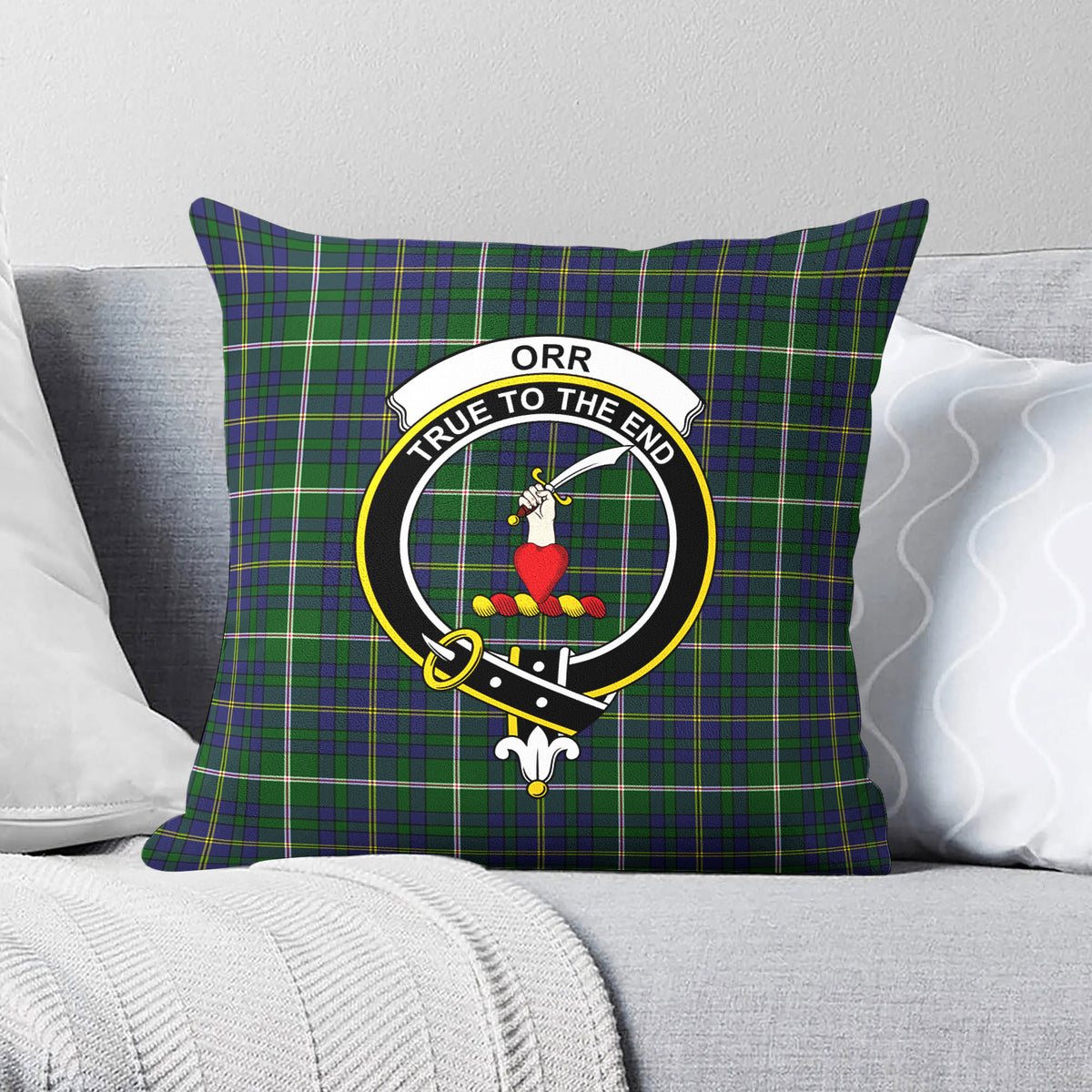 Orr Tartan Crest Pillow Cover