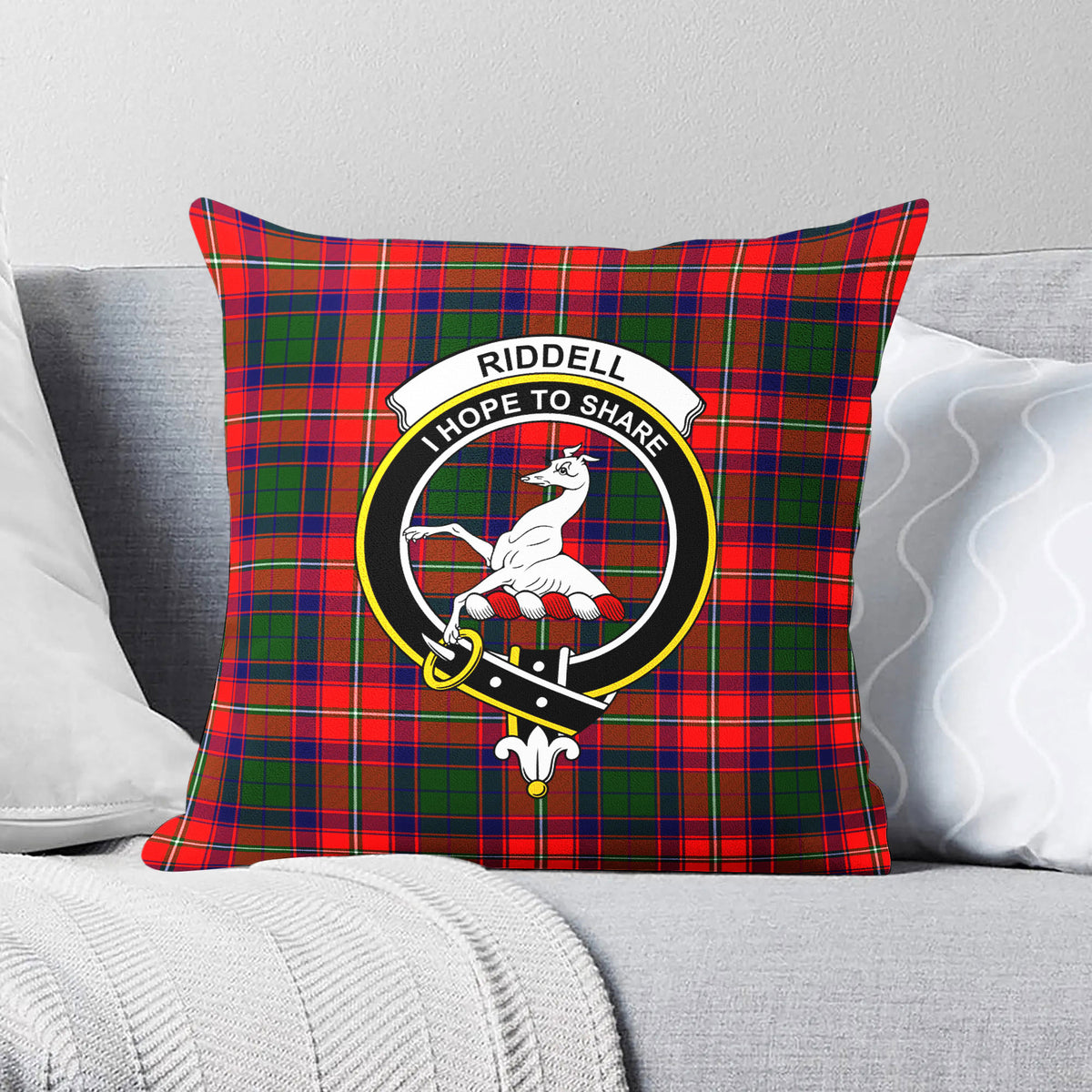 Riddell Tartan Crest Pillow Cover