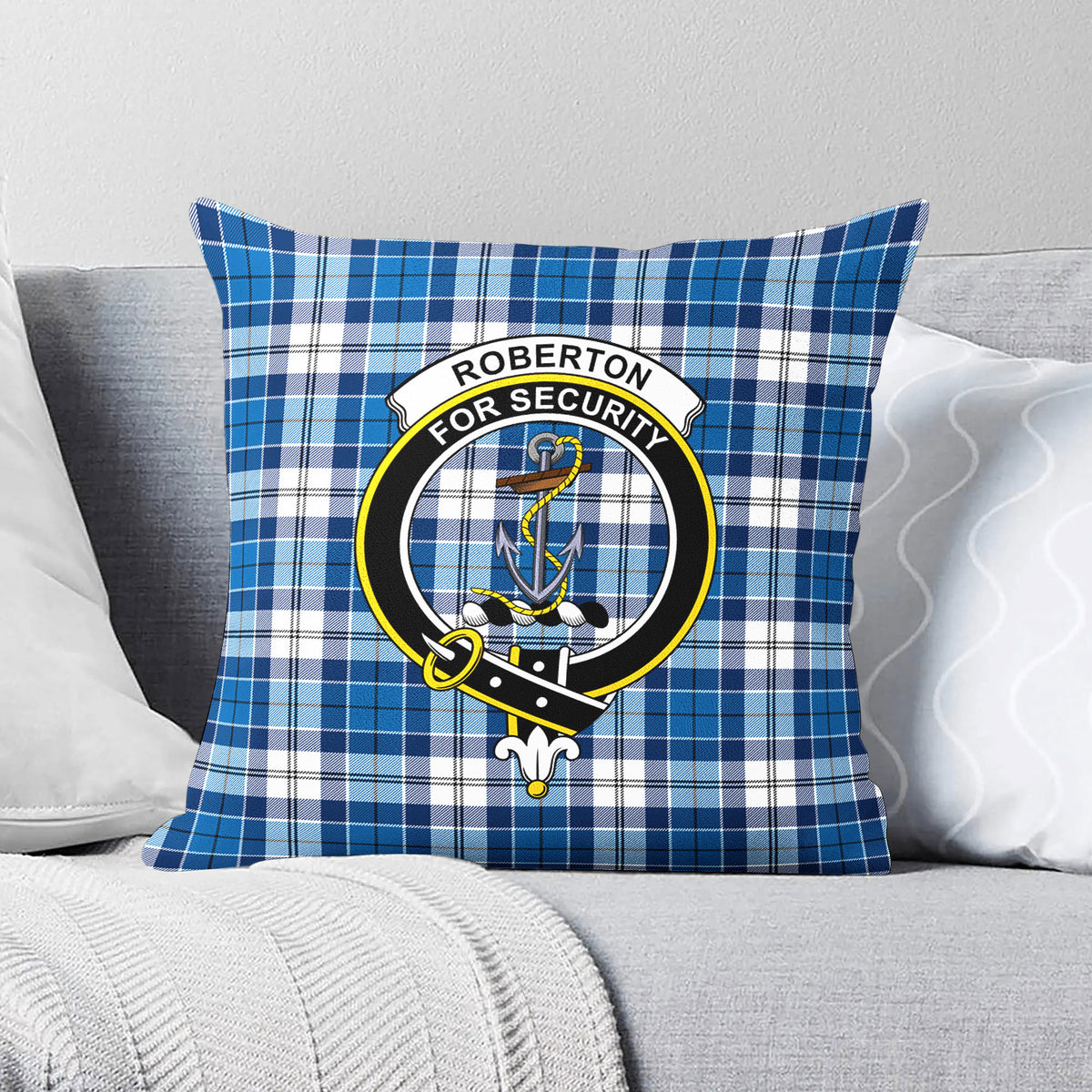 Roberton Tartan Crest Pillow Cover