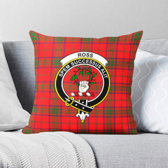 Ross Modern Tartan Crest Pillow Cover