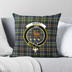 Scott Green Modern Tartan Crest Pillow Cover