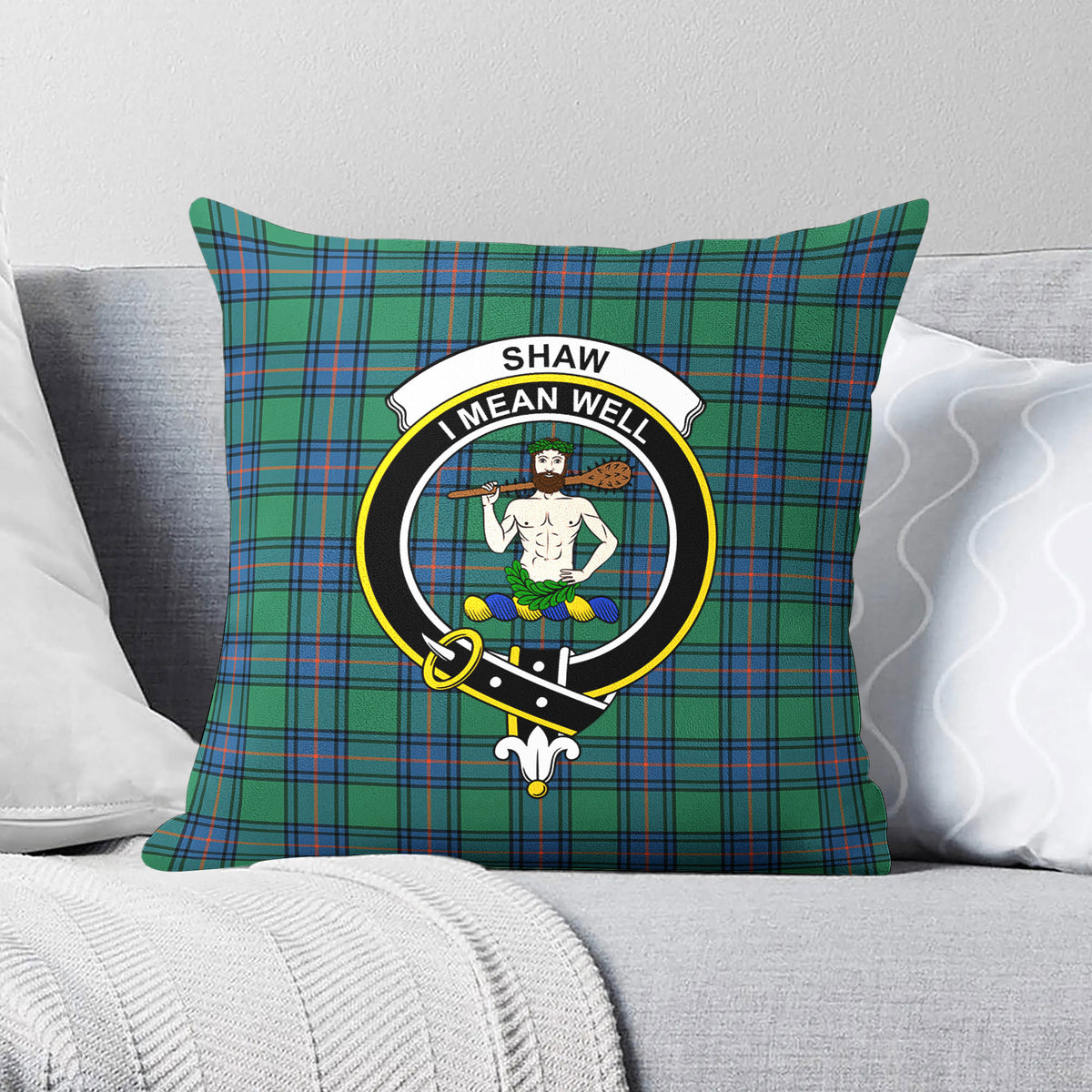 Shaw (of Sauchie) Ancient Tartan Crest Pillow Cover