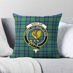 Sinclair Hunting Ancient Tartan Crest Pillow Cover