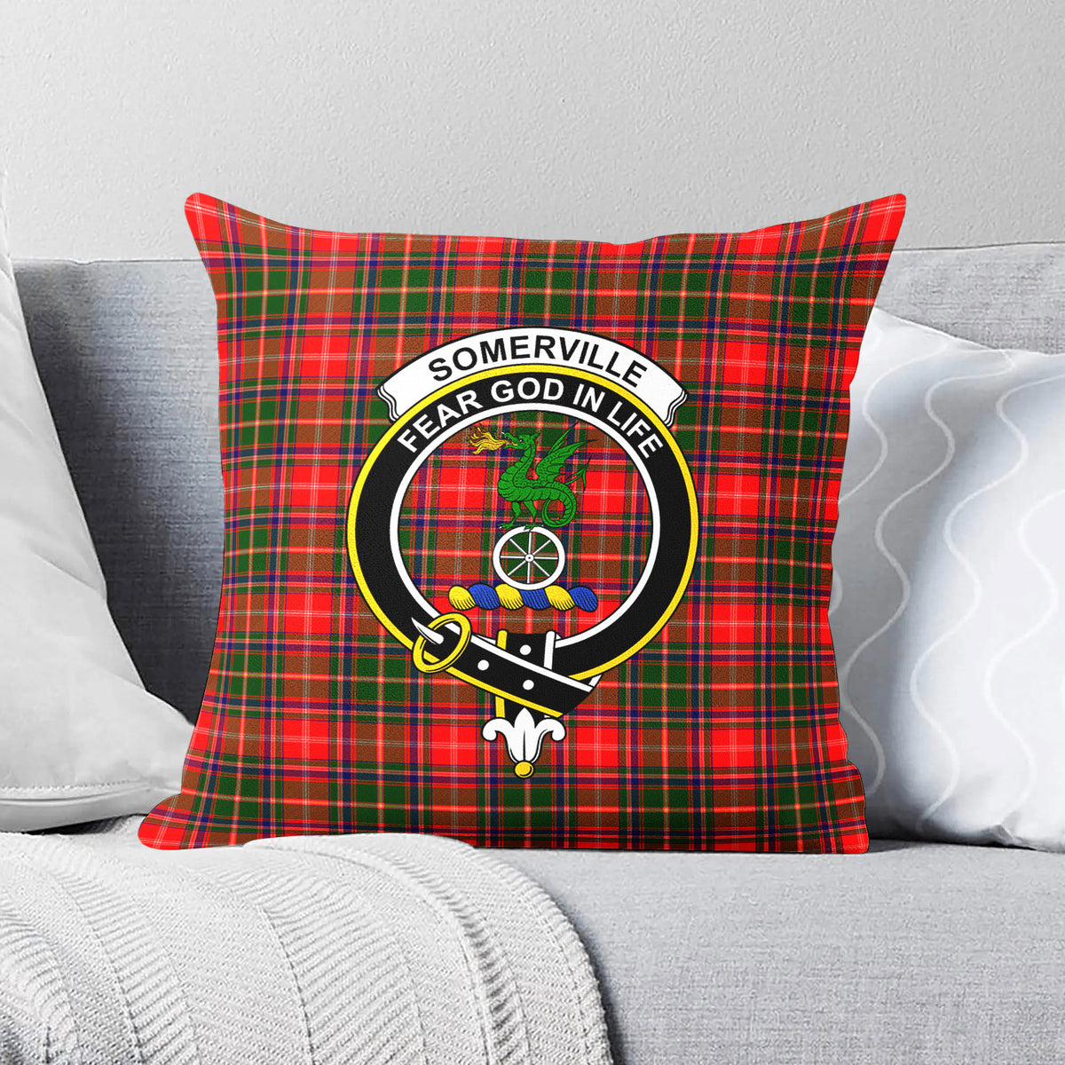 Somerville Tartan Crest Pillow Cover