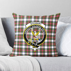 Stewart Dress Modern Tartan Crest Pillow Cover