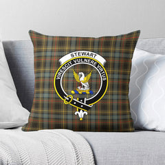 Stewart Hunting Weathered Tartan Crest Pillow Cover