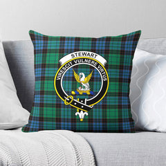 Stewart Old Ancient Tartan Crest Pillow Cover