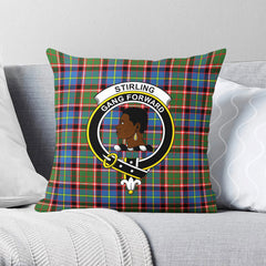 Stirling (of Keir) Tartan Crest Pillow Cover