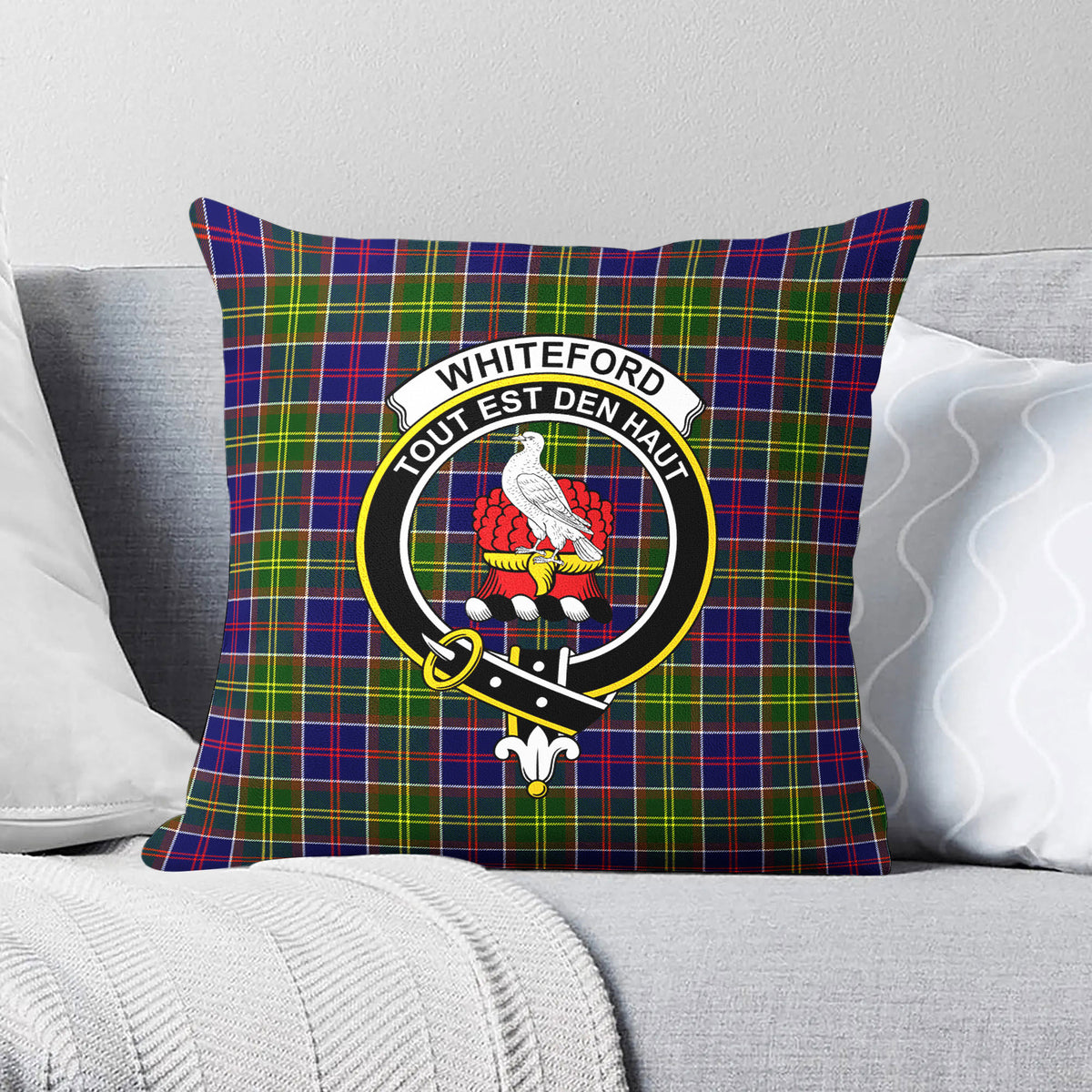 Whiteford Tartan Crest Pillow Cover