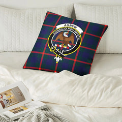 Agnew Modern Tartan Crest Pillow Cover