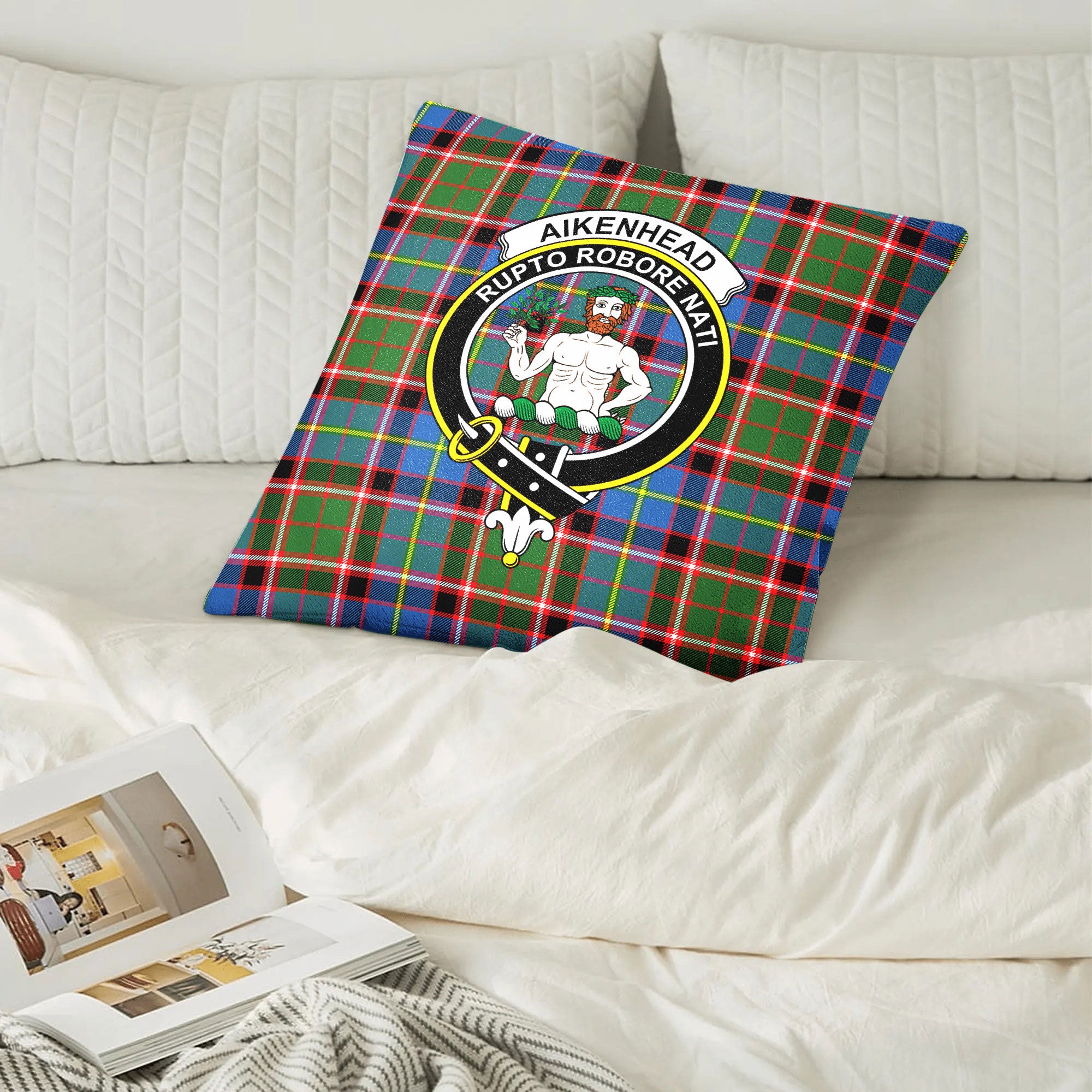 Aikenhead Tartan Crest Pillow Cover