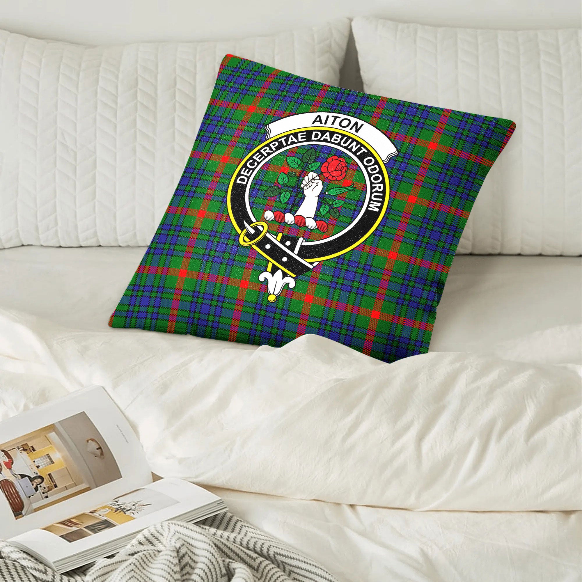 Aiton Tartan Crest Pillow Cover