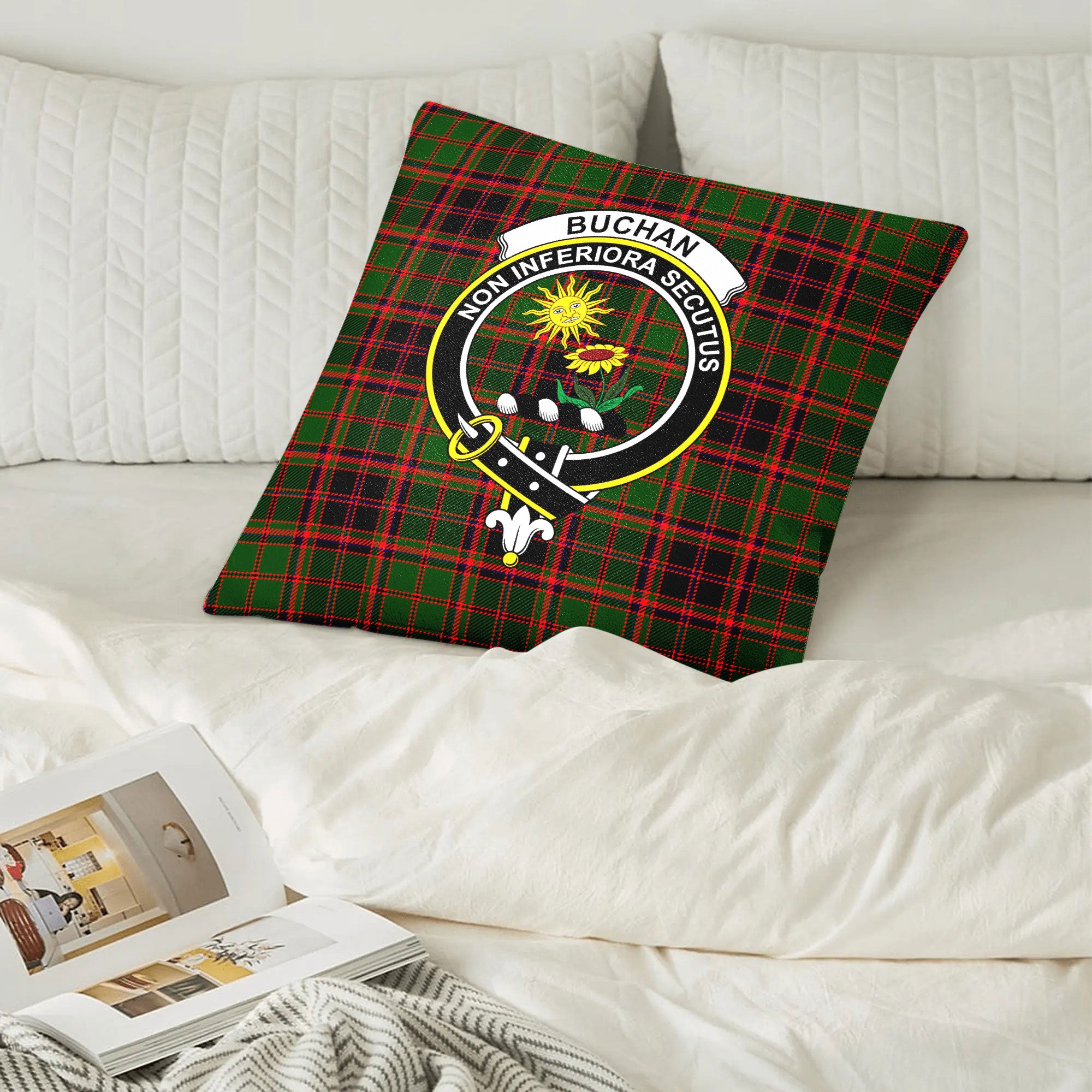 Buchan Modern Tartan Crest Pillow Cover