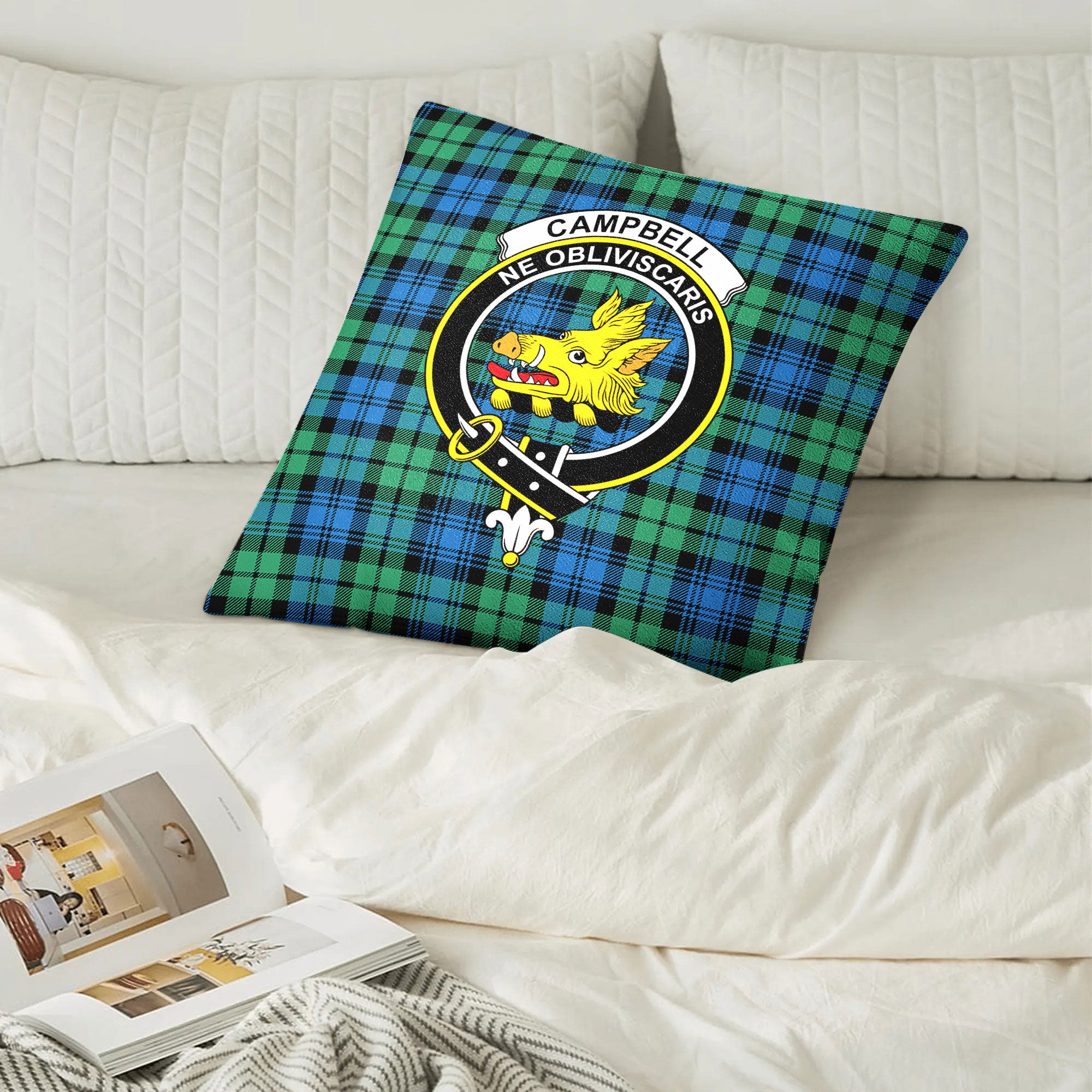 Campbell Ancient 01 Tartan Crest Pillow Cover