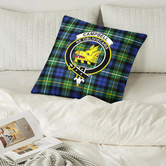 Campbell Argyll Ancient Tartan Crest Pillow Cover