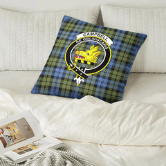 Campbell Faded Tartan Crest Pillow Cover