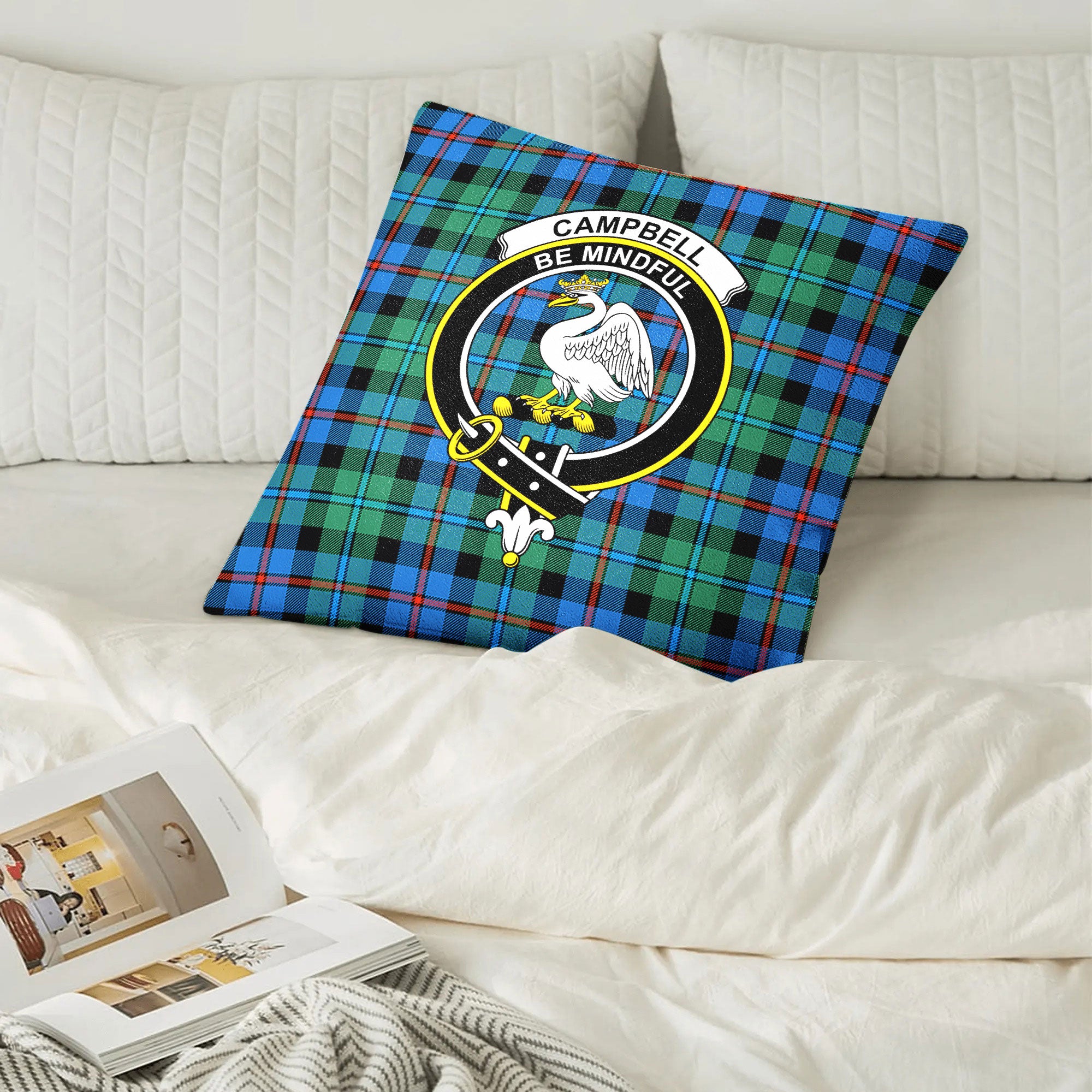 Campbell of Cawdor Ancient Tartan Crest Pillow Cover