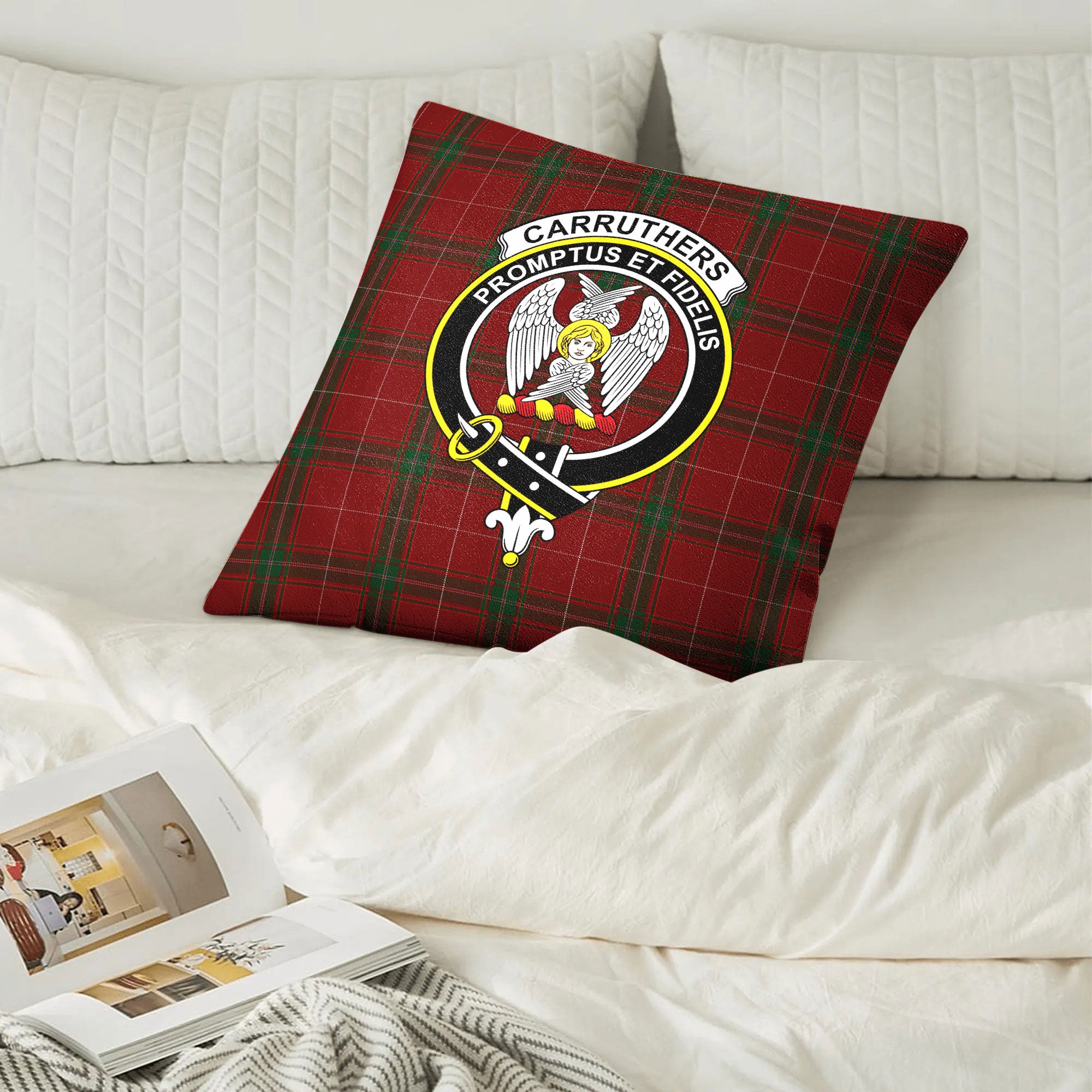 Carruthers Tartan Crest Pillow Cover