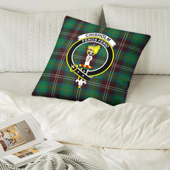 Chisholm Hunting Ancient Tartan Crest Pillow Cover