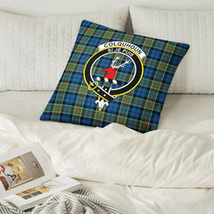 Colquhoun Ancient Tartan Crest Pillow Cover