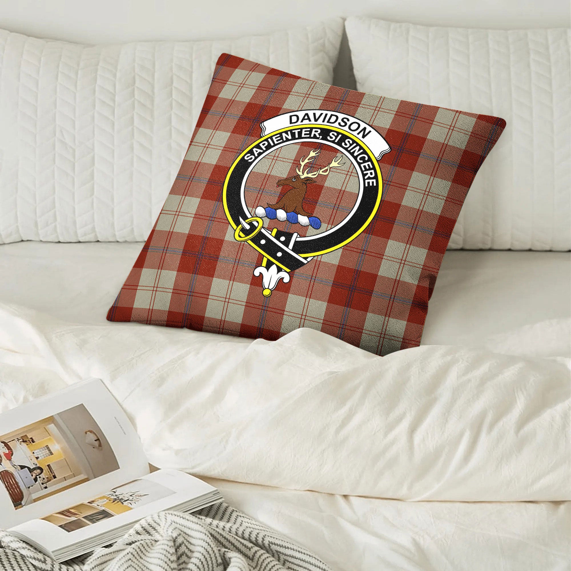 Davidson Dress Dancers Tartan Crest Pillow Cover