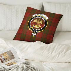 Drummond Clan Tartan Crest Pillow Cover