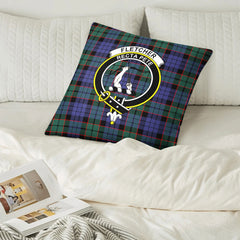 Fletcher Modern Tartan Crest Pillow Cover