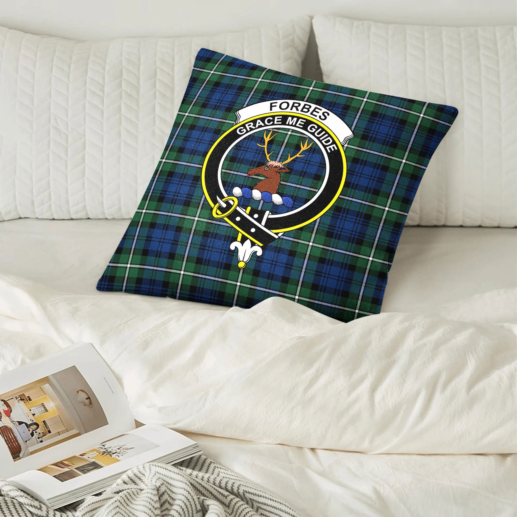 Forbes Ancient Tartan Crest Pillow Cover